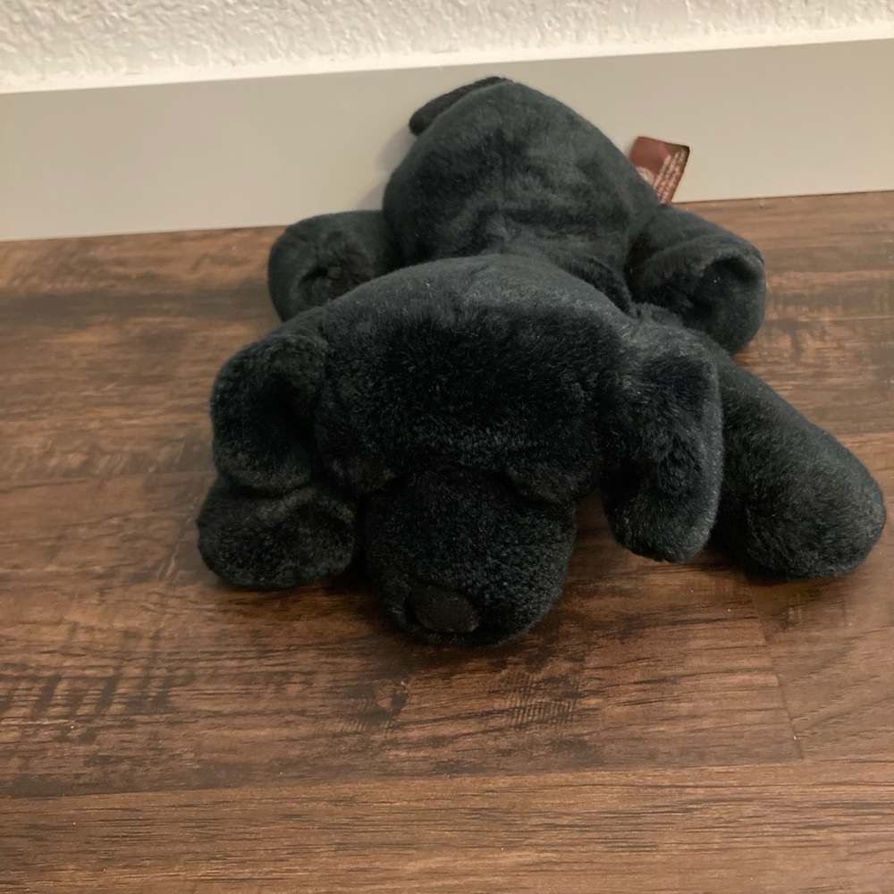 Black dog plush